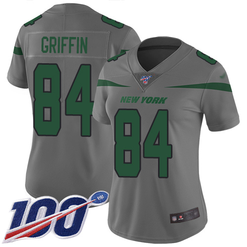 New York Jets Limited Gray Women Ryan Griffin Jersey NFL Football #84 100th Season Inverted Legend
